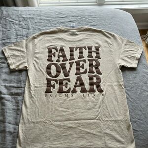 Faith Over Fear Tan T-Shirt